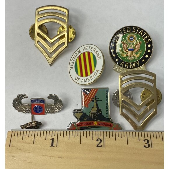 Sgt Pearl Harbor 82nd Airborne Military Insignia Badge US Army Pin LOT 7 - Picture 9 of 12